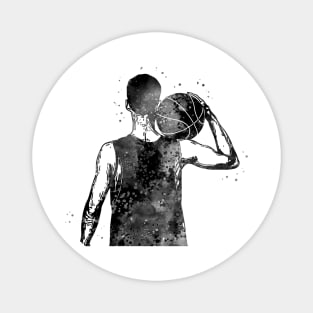 Basketball Player Male with Ball Magnet